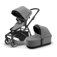 Thule Sleek duovagn, grey melange/svart chassi