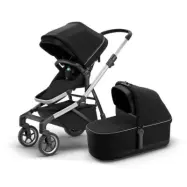 Thule Sleek duovagn, midnight black/silver chassi