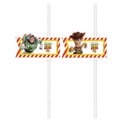 Sugrör Toy Story 4-pack