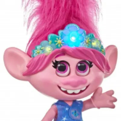 Dreamworks - Poppy With Dancing Hair Trolls 38 X 30,5 Cm Lila/Rosa