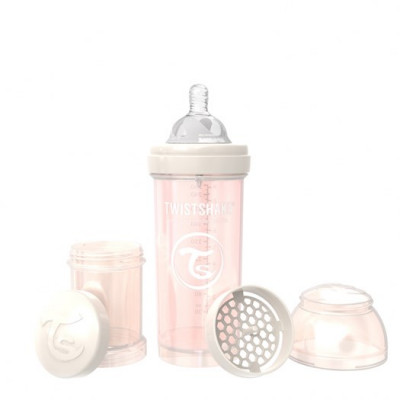 Twistshake Anti-Colic flaska 260 ml, pearl champagne