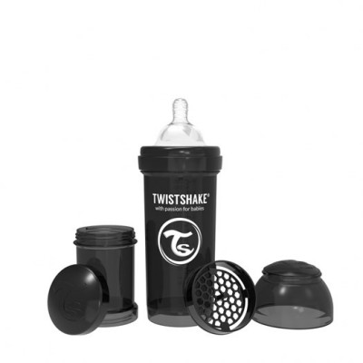Twistshake Anti-Colic flaska 260 ml, svart