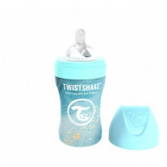 Twistshake Anti-Colic rostfri flaska 260 ml, marble blå