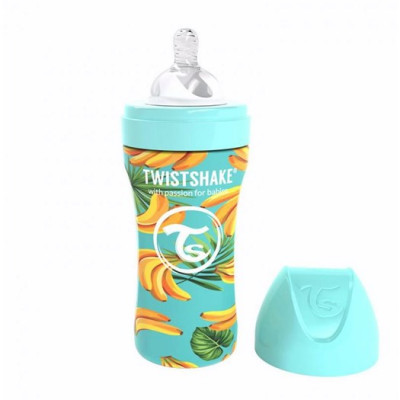 Twistshake Anti-Colic rostfri flaska 330 ml, banana