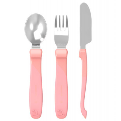 Twistshake Bestick Rostfritt (Pastell Peach)