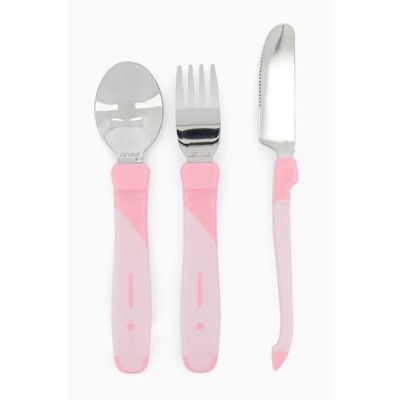 Twistshake bestickset rostfritt, rosa pastell