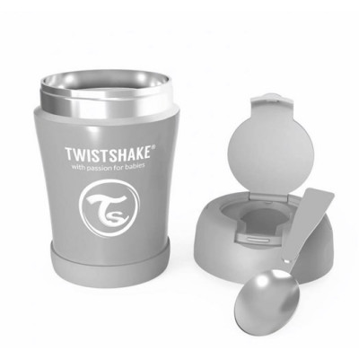 Twistshake mattermos 350 ml, grå pastell