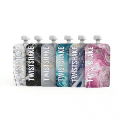 Twistshake Squeeze Bag Marble (100ml 6-pack)