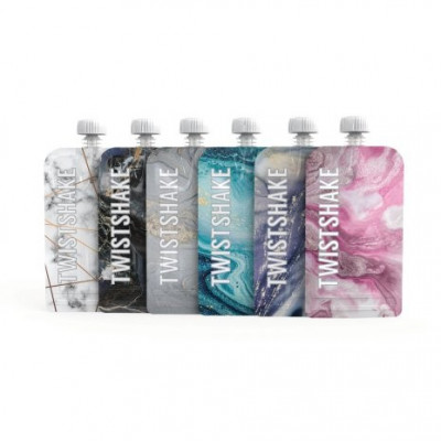 Twistshake Squeeze Bag Marble (220ml 6-pack)