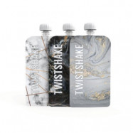 Twistshake squeeze bags 220 ml marble, 3-pack