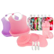 Twistshake startpaket Tableware bundle, rosa/lila/vit