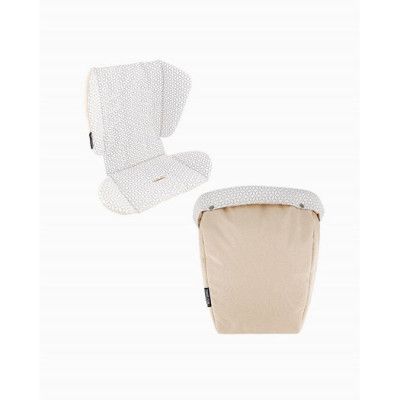 Twistshake Tour sittdyna + footsack, beige