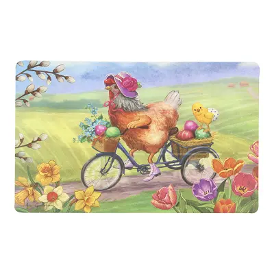 Bordstablett Höna på Cykel