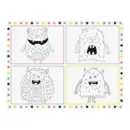 Bordstabletter Målarduk Monster Bash - 6-pack