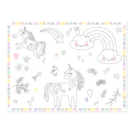 Bordstabletter Målarduk Unicorns&Rainbows - 6-pack