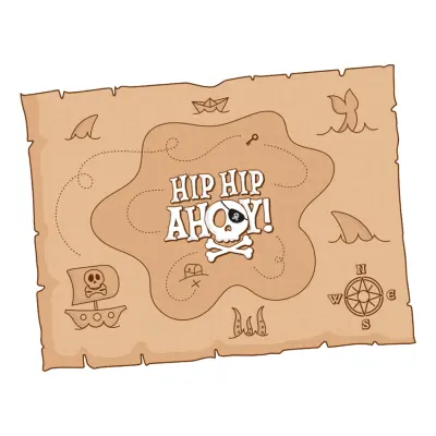 Bordstabletter Pirat Hip Hip Ahoy - 8-pack