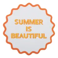 Glasunderlägg Summer is Beautiful - 4-pack