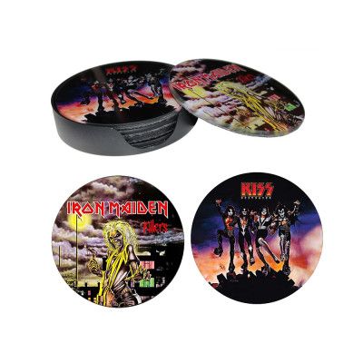 Glasunderlägg Hårdrock - 4-pack