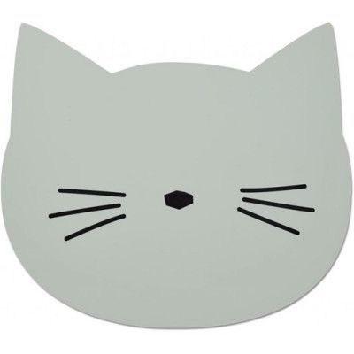 Liewood underlägg silikon Aura, cat dusty mint