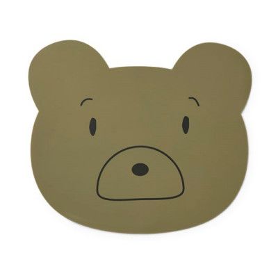 Liewood underlägg silikon Aura, Mr Bear khaki