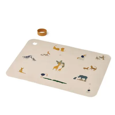 Liewood underlägg silikon Jude, all together/sandy