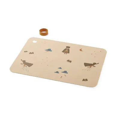 Liewood underlägg silikon Jude, superhero/dune mix