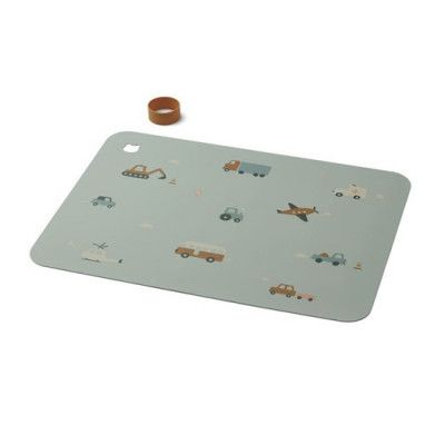 Liewood underlägg silikon Jude, vehicles/dove blue mix
