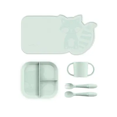 Miniland servis BLW 5 delar, räv mint