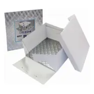 PME Tårtbox Vit med Underlägg - Small