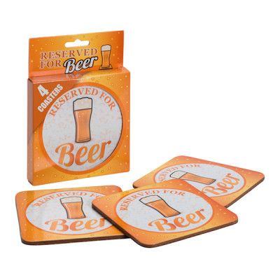 Reserved For Beer Glasunderlägg - 4-pack