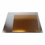 Tårtunderlägg Silver/Guld Kvadratisk - 30 cm