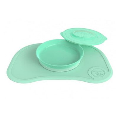 Twistshake tallrik&click underlägg, grön pastell