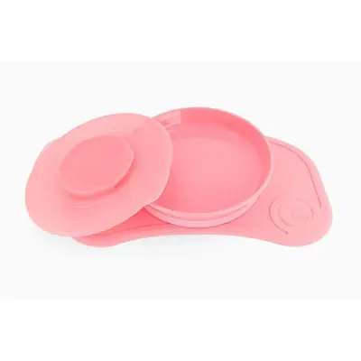 Twistshake tallrik&click underlägg, rosa