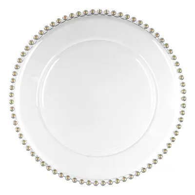 Underläggstallrik Transparent med Pärlor