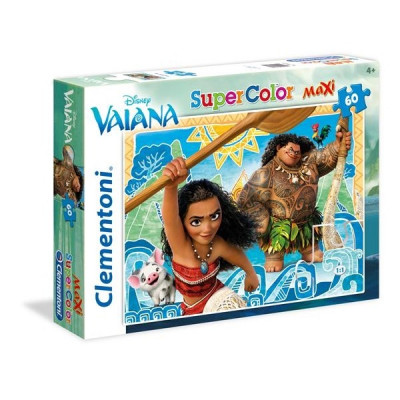 Clementoni, MAXI Pussel SuperColors - Disney Vaiana 60-bitar