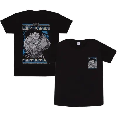 Vaiana - Anime T-shirt - Vaiana 2 - Maui Tribal - 104 - för barn - svart