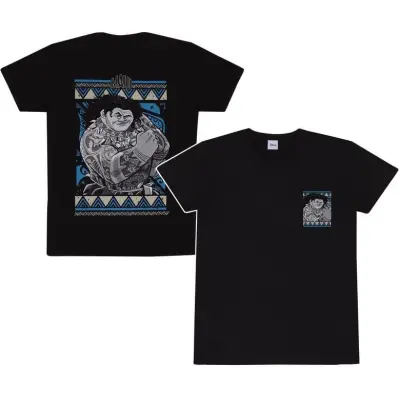 Vaiana - Anime T-shirt - Vaiana 2 - Maui Tribal - S L - för Herr - svart