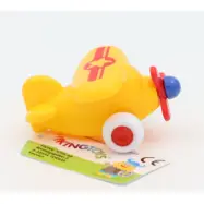 Miniknubbis - Propellerflygplan - Viking Toys - Gul med tryck